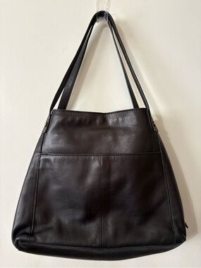 Minimalist, Black Leather Liberty Shopper Bag by American Leather Co. Read